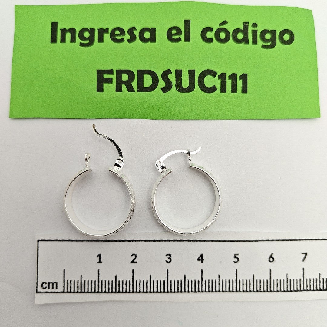 PAR ARRACADAS FACETADAS PLATA .925 3.4 GR (NUEVO)