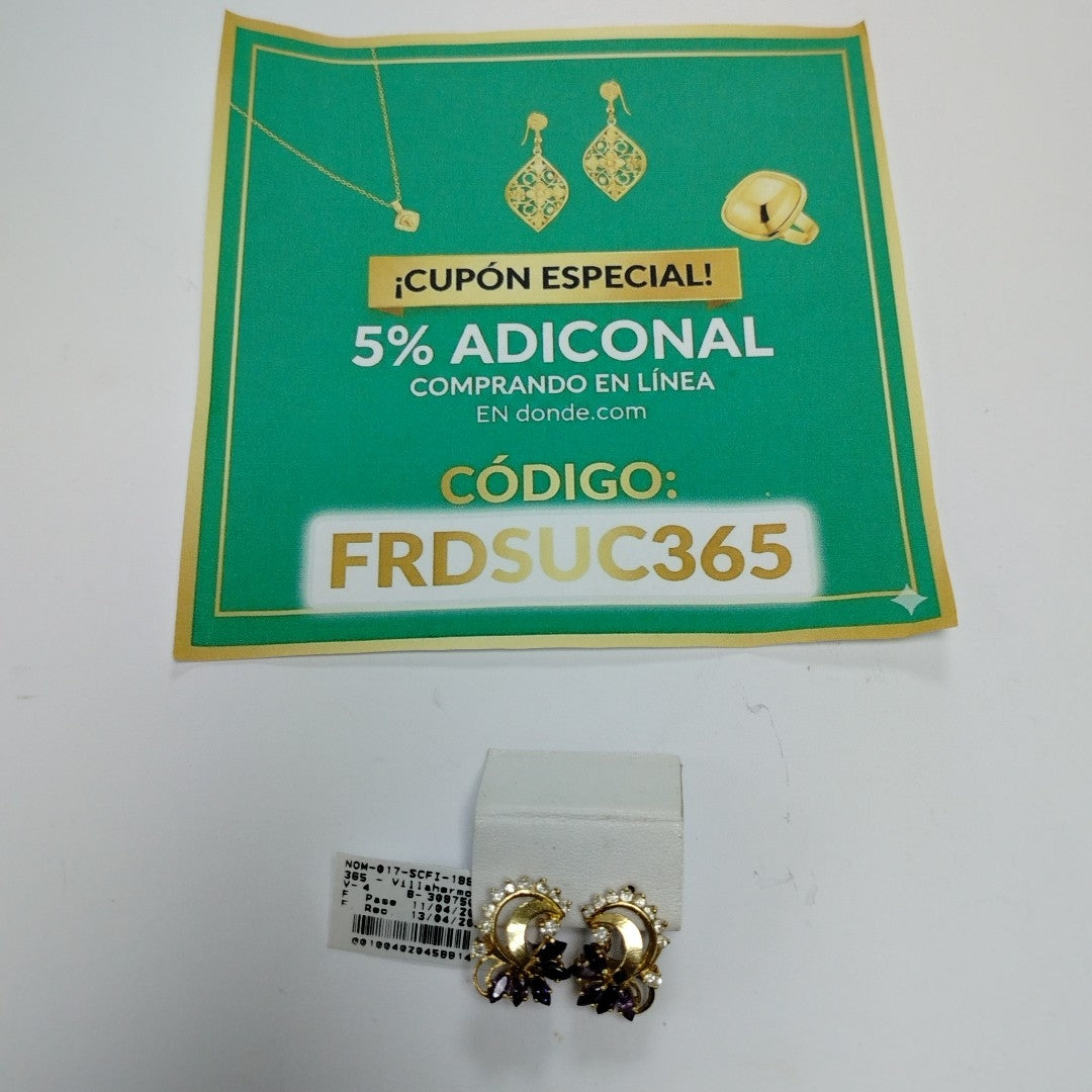ARETES PAR ORO 14 K 5.5 GRMS (SEMINUEVO)