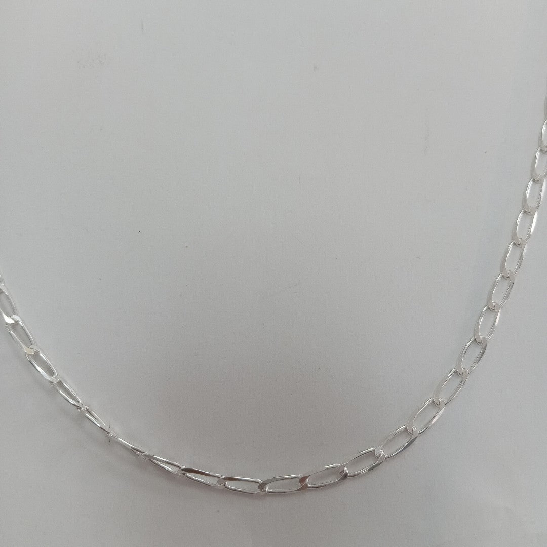 CADENA TEJIDO ESLABONES PLATA .925 60 CM 11 GR (NUEVO)