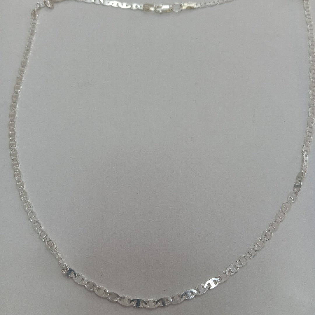 CADENA TEJIDO GUCHI PLATA .925 55 CM 8.5 GR (NUEVO)