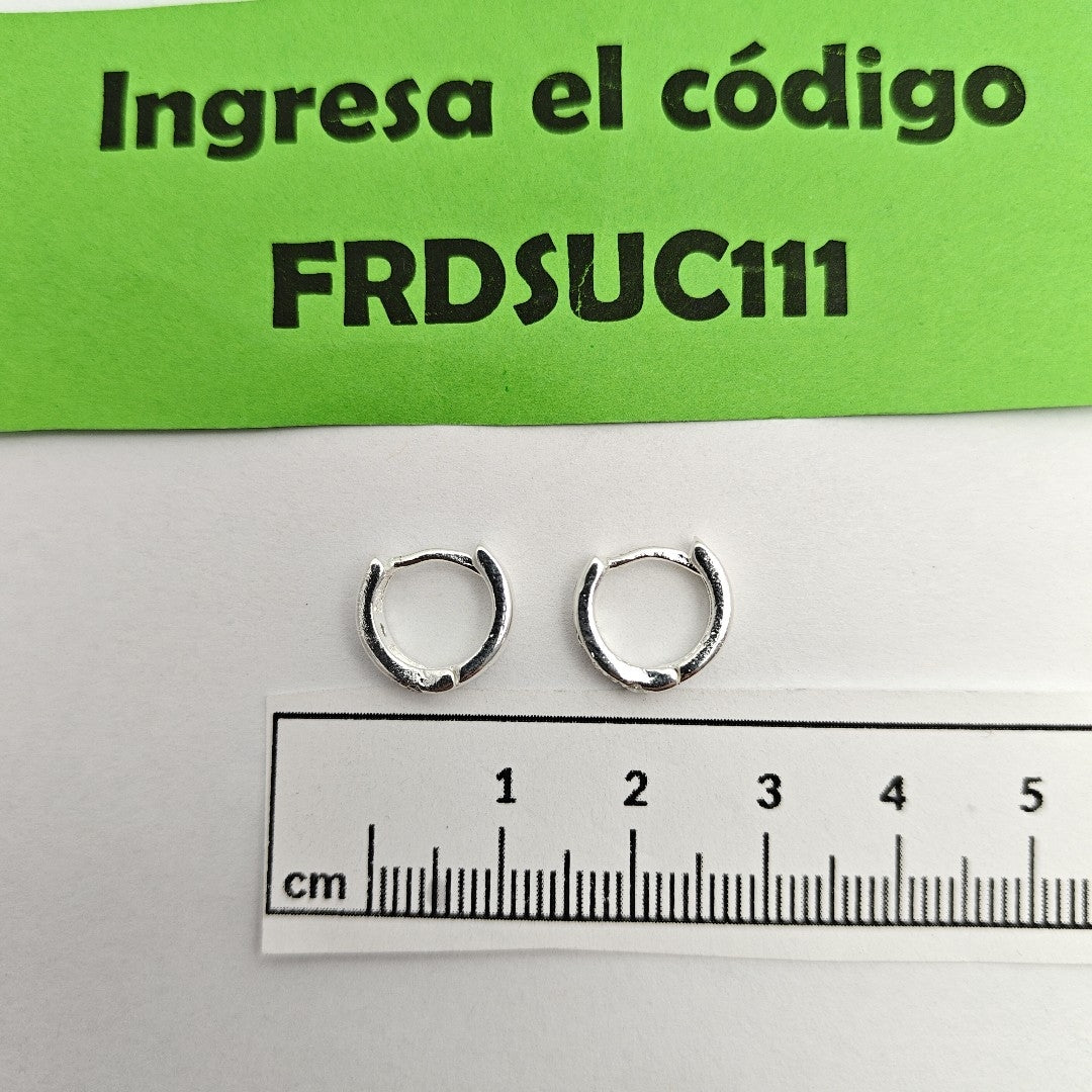 ARRACADAS C/CIRCONIAS PLATA .925 2.1 GR (NUEVO)