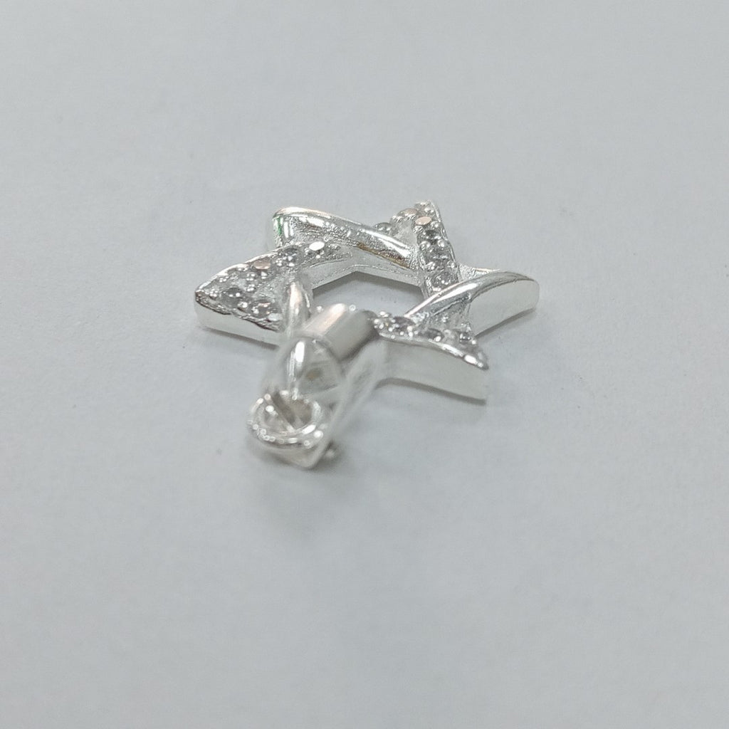 DIJE ESTRELLA DE DAVID C/CIRCONIAS PLATA .925 2.6 GR (NUEVO)
