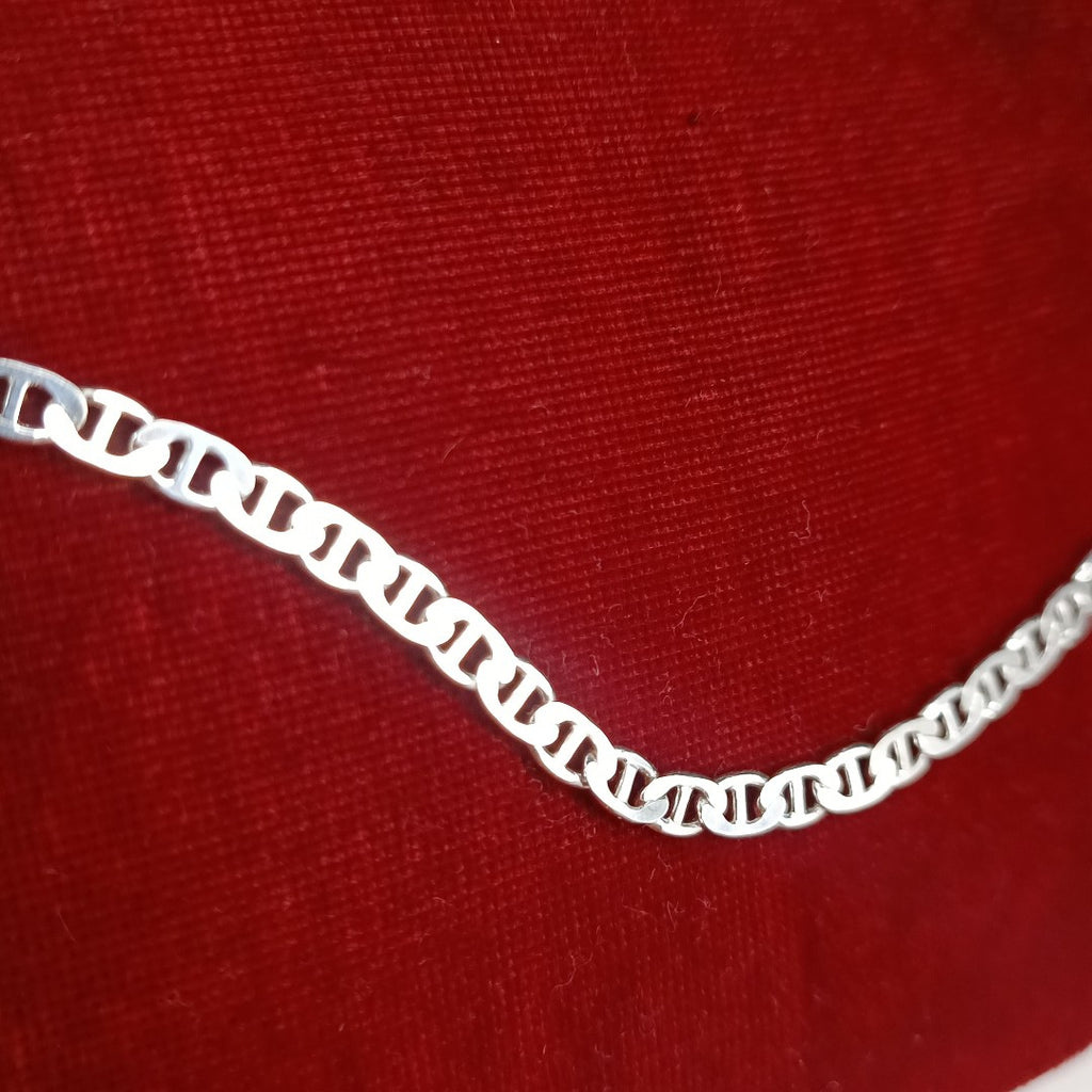 CADENA TEJIDO GUCHI PLATA .925 55 CM 13.3 GR (NUEVO)