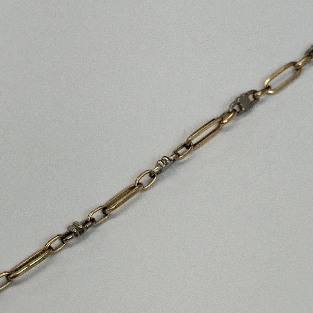 PULSERA ORO COMBINADO 14 K 6.5 GRMS (SEMINUEVO)