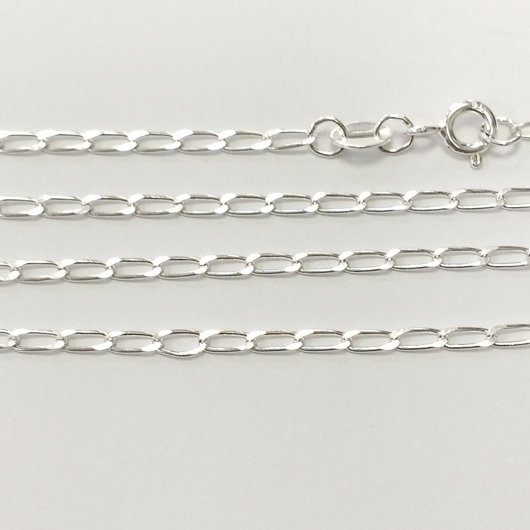 CADENA TEJIDO ESLABONES PLATA .925 55 CM 2.9 GR (NUEVO)