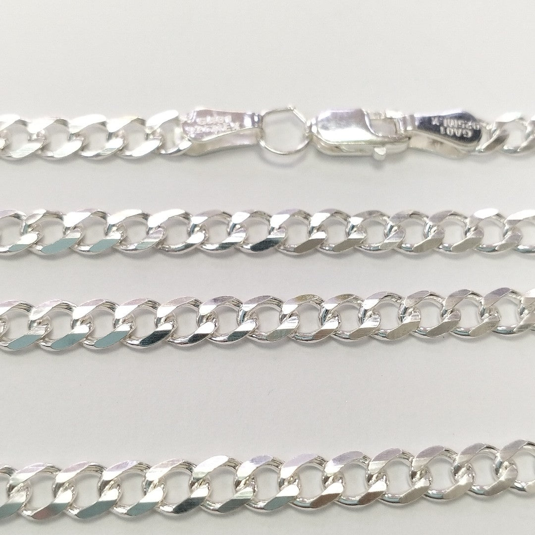 CADENA TEJIDO BARBADO PLATA .925 60 CM 13 GR (NUEVO)