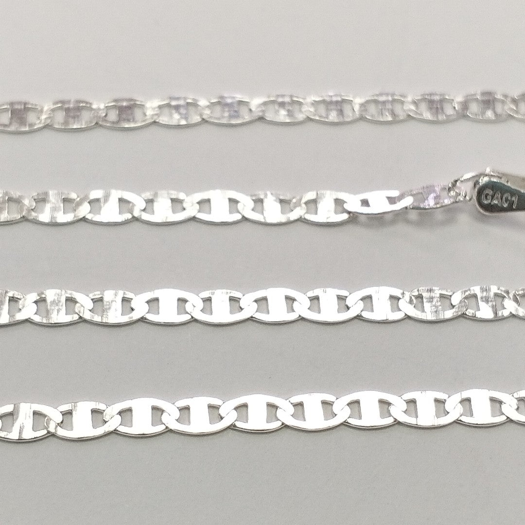 CADENA TEJIDO ESPEJO PLATA .925 55 CM 3.8 GR (NUEVO)