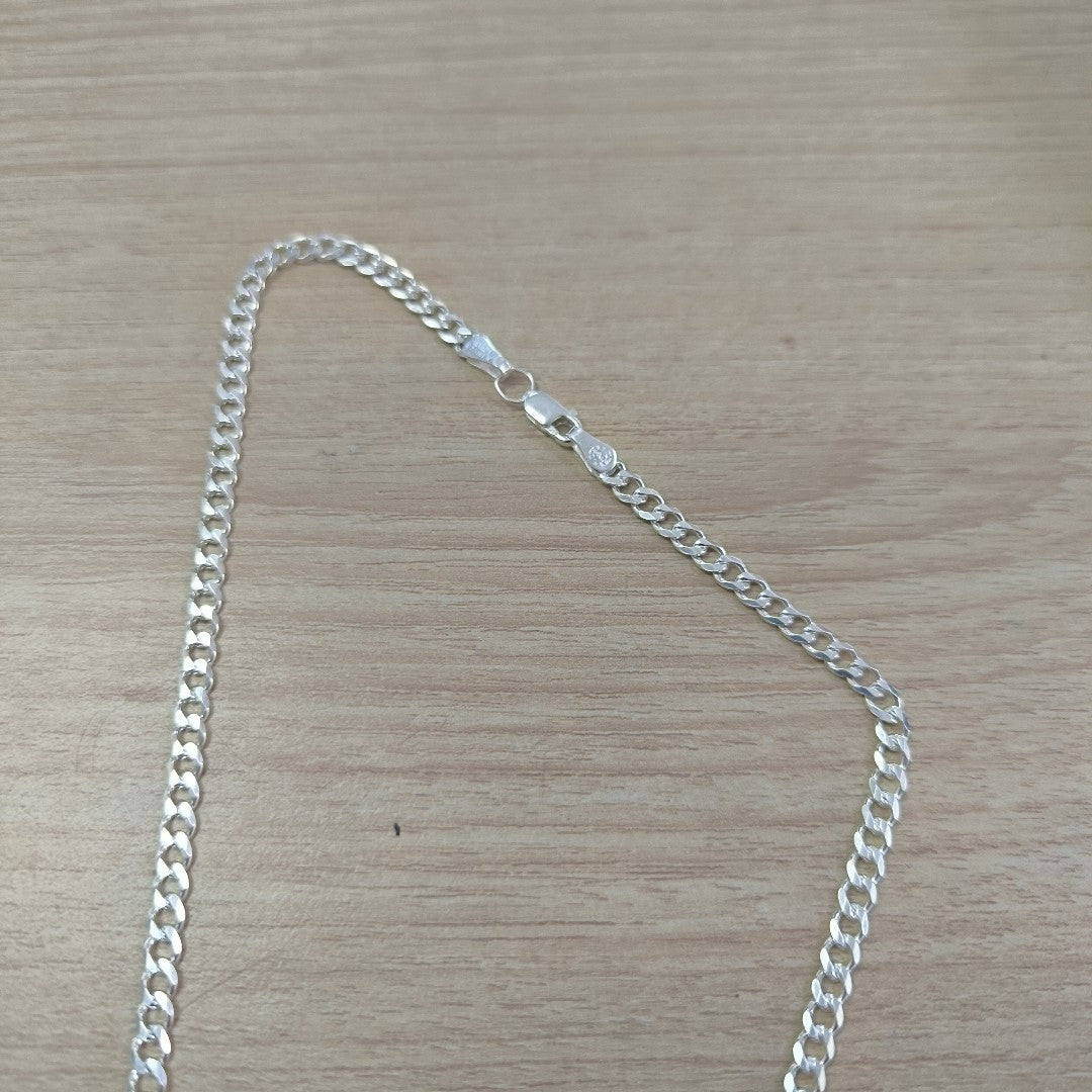 CADENA TEJIDO BARBADO PLATA .925 60 CM 14.1 GR (NUEVO)
