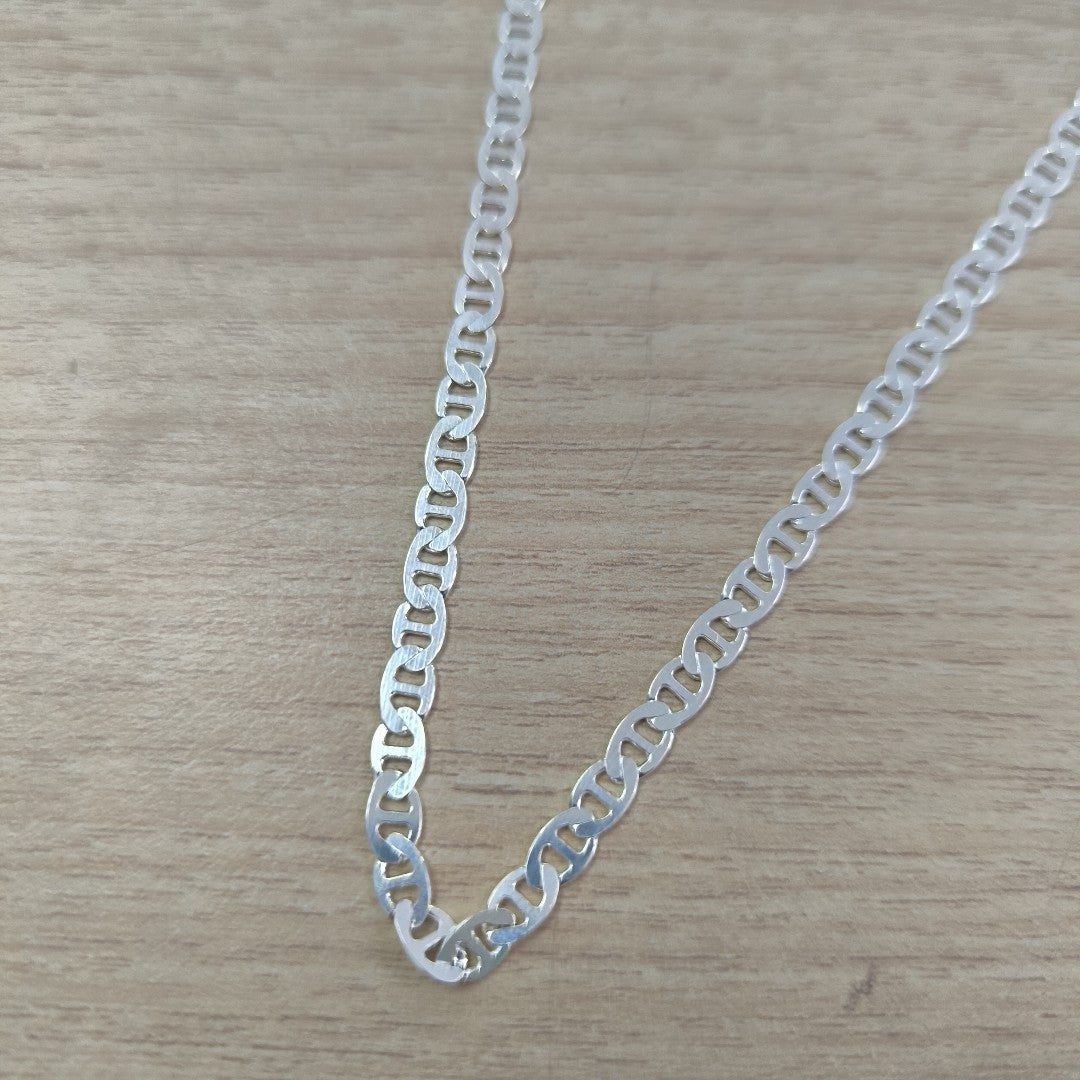 CADENA TEJIDO GUCHI PLATA .925 55 CM 12.7 GR (NUEVO)