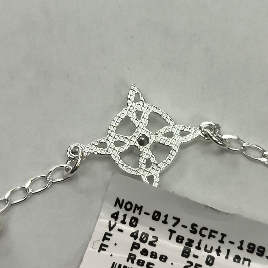 PULSERA TEJIDO ESPECIAL PLATA .925 18 CM 2.9 GR (NUEVO)