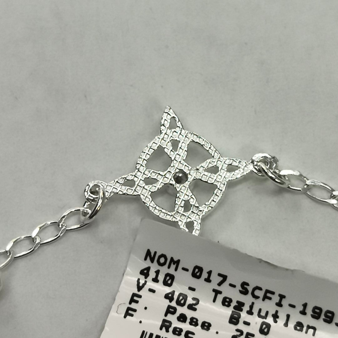 PULSERA TEJIDO ESPECIAL PLATA .925 18 CM 2.9 GR (NUEVO)