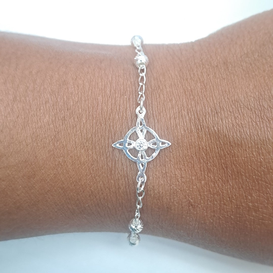 PULSERA TEJIDO ESPECIAL PLATA .925 18 CM 2.8 GR (NUEVO)