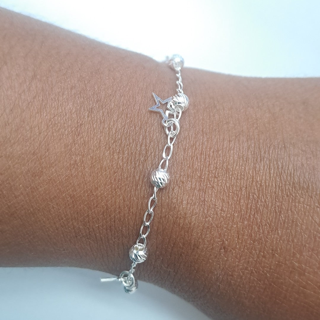 PULSERA TEJIDO ESPECIAL PLATA .925 18 CM 2.7 GR (NUEVO)