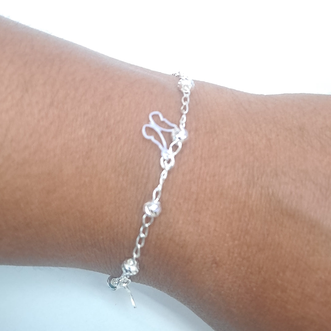 PULSERA TEJIDO ESPECIAL PLATA .925 18 CM 2.8 GR (NUEVO)