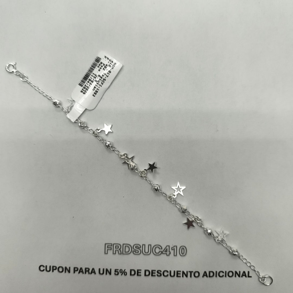 PULSERA TEJIDO ESPECIAL PLATA .925 18 CM 3.1 GR (NUEVO)