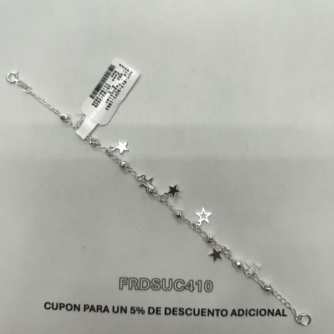 PULSERA TEJIDO ESPECIAL PLATA .925 18 CM 3.1 GR (NUEVO)
