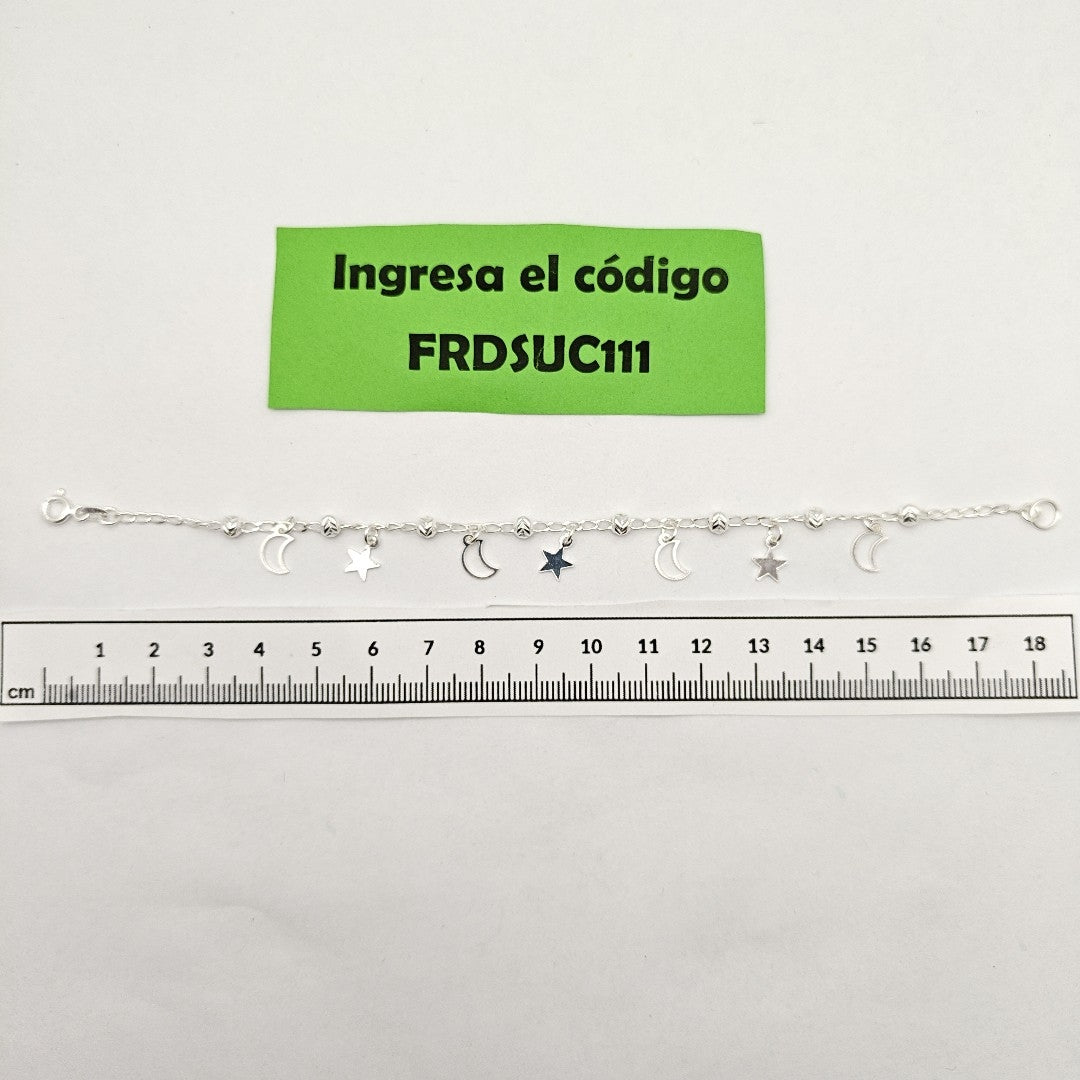 PULSERA TEJIDO TEJIDO ESPECIAL PLATA .925 18 CM 3.1 GR (NUEVO)