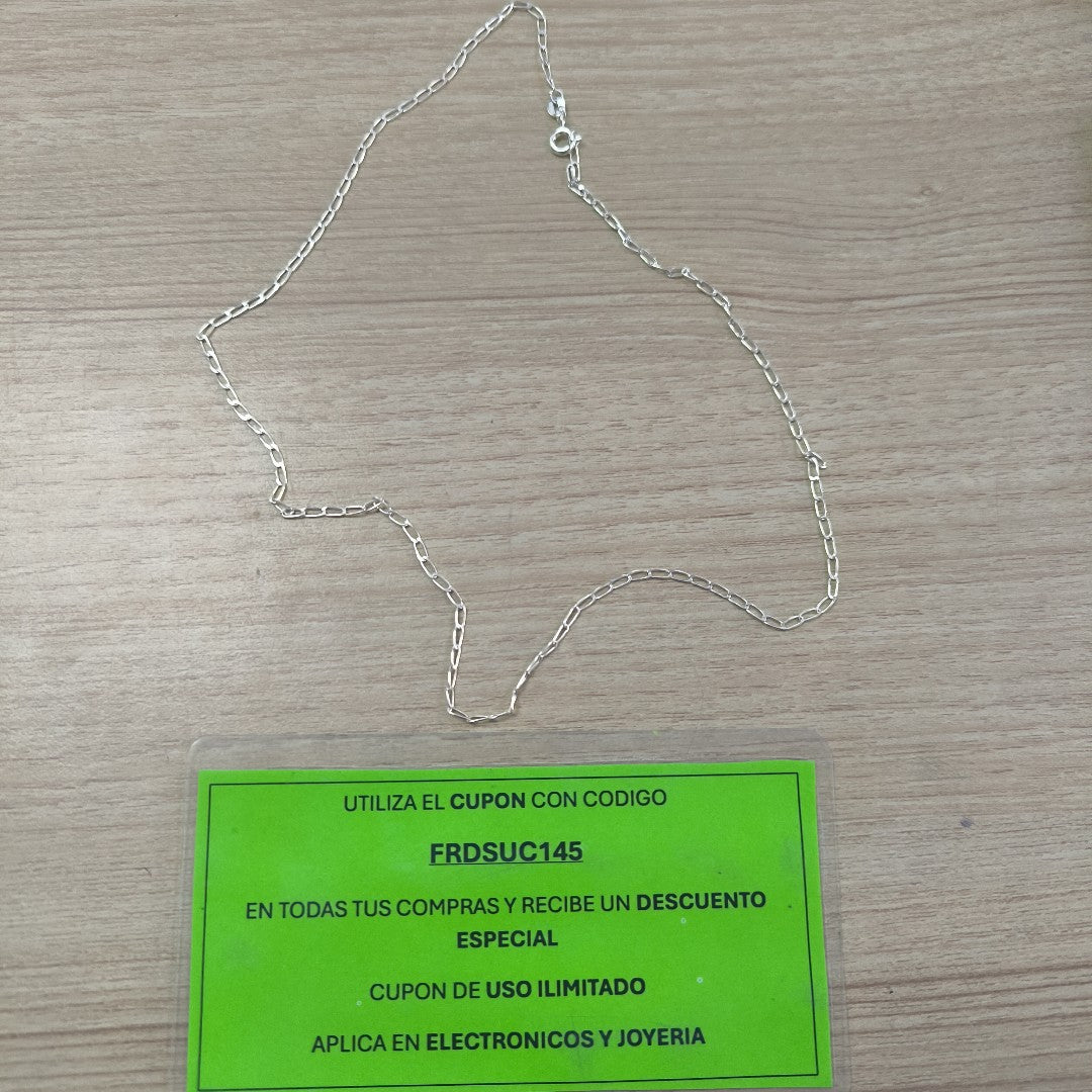 CADENA TEJIDO ESLABONES PLATA .925 50 CM 2.6 GR (NUEVO)