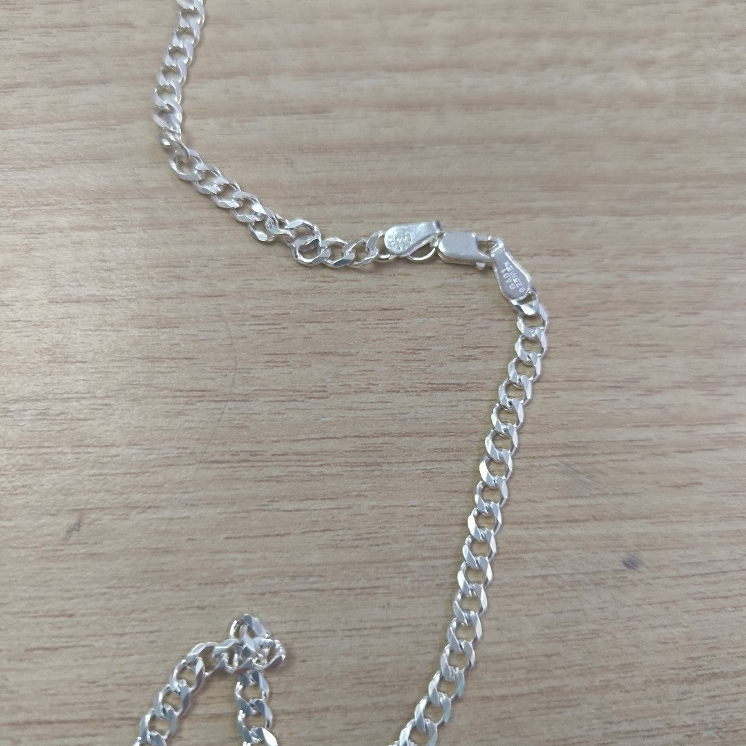 CADENA TEJIDO BARBADO PLATA .925 55 CM 12.9 GR (NUEVO)