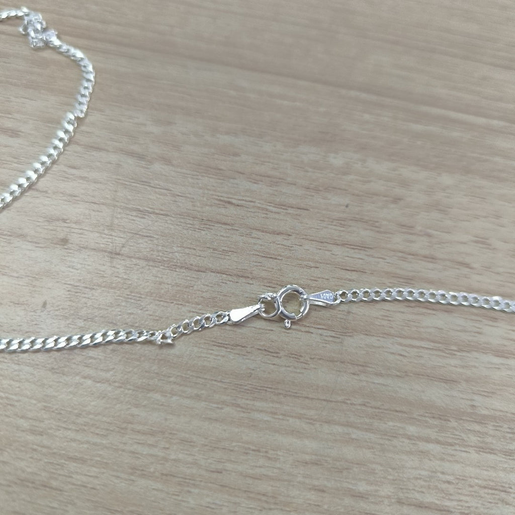 CADENA TEJIDO BARBADO PLATA .925 60 CM 5.5 GR (NUEVO)