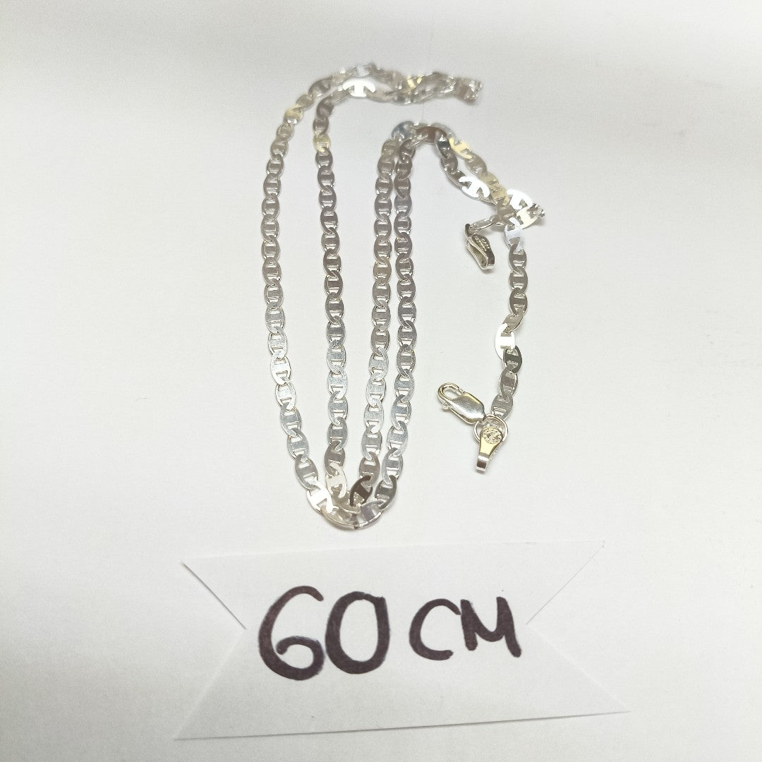 CADENA TEJIDO GUCHI PLATA .925 60 CM 9.4 GR (NUEVO)
