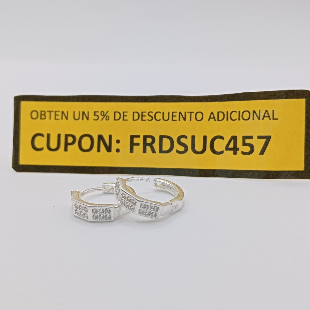 ARRACADAS C/CIRCONIAS PLATA .925 2.6 GR (NUEVO)