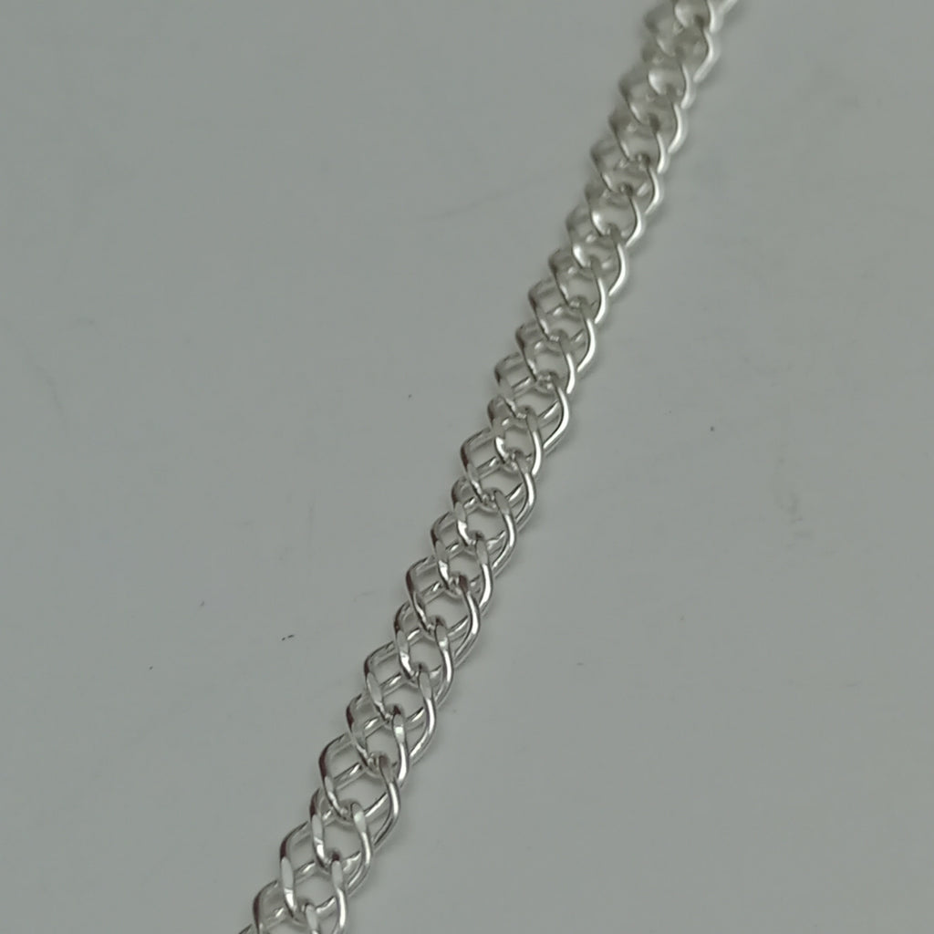 CADENA TEJIDO ESLABONES PLATA .925 55 CM 4.2 GR (NUEVO)