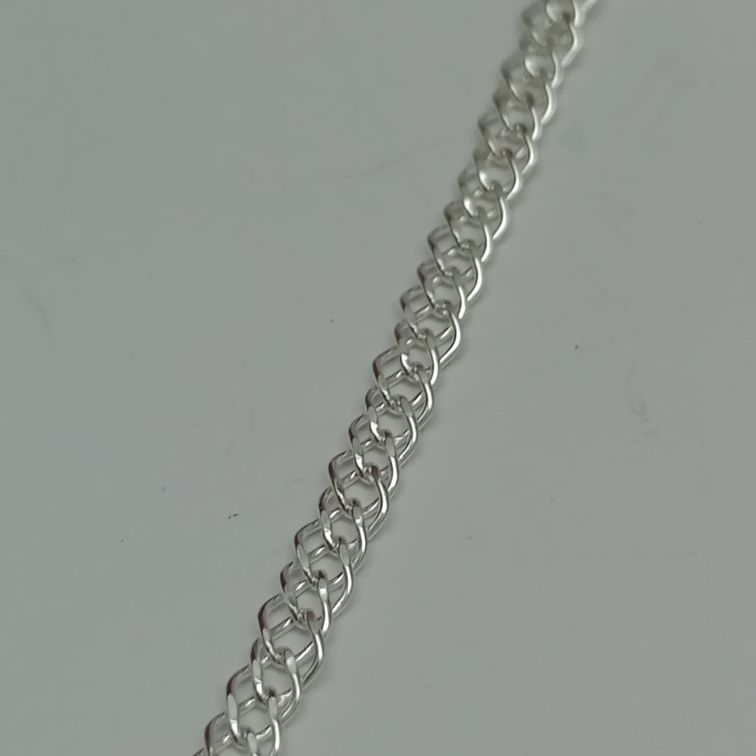 CADENA TEJIDO ESLABONES PLATA .925 55 CM 4.2 GR (NUEVO)