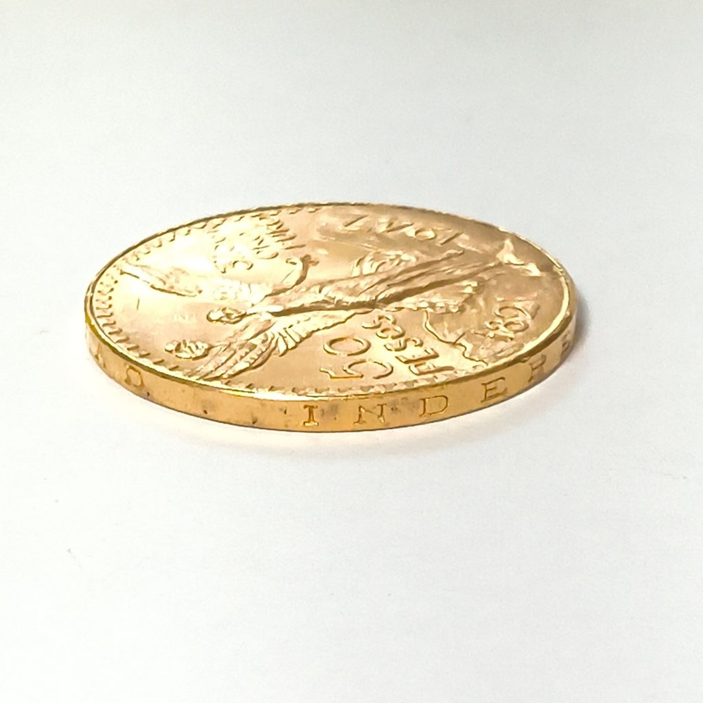 K1 41,60 GRMS 21 K IDENTIFICACIÓN MONEDA NOMINATIVA MONEDAS PESOS 50 PESOS (SEMINUEVO)