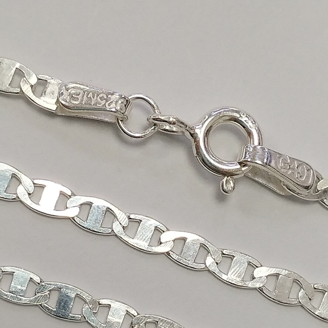 CADENA TEJIDO ESPEJO PLATA .925 60 CM 4.3 GR (NUEVO)