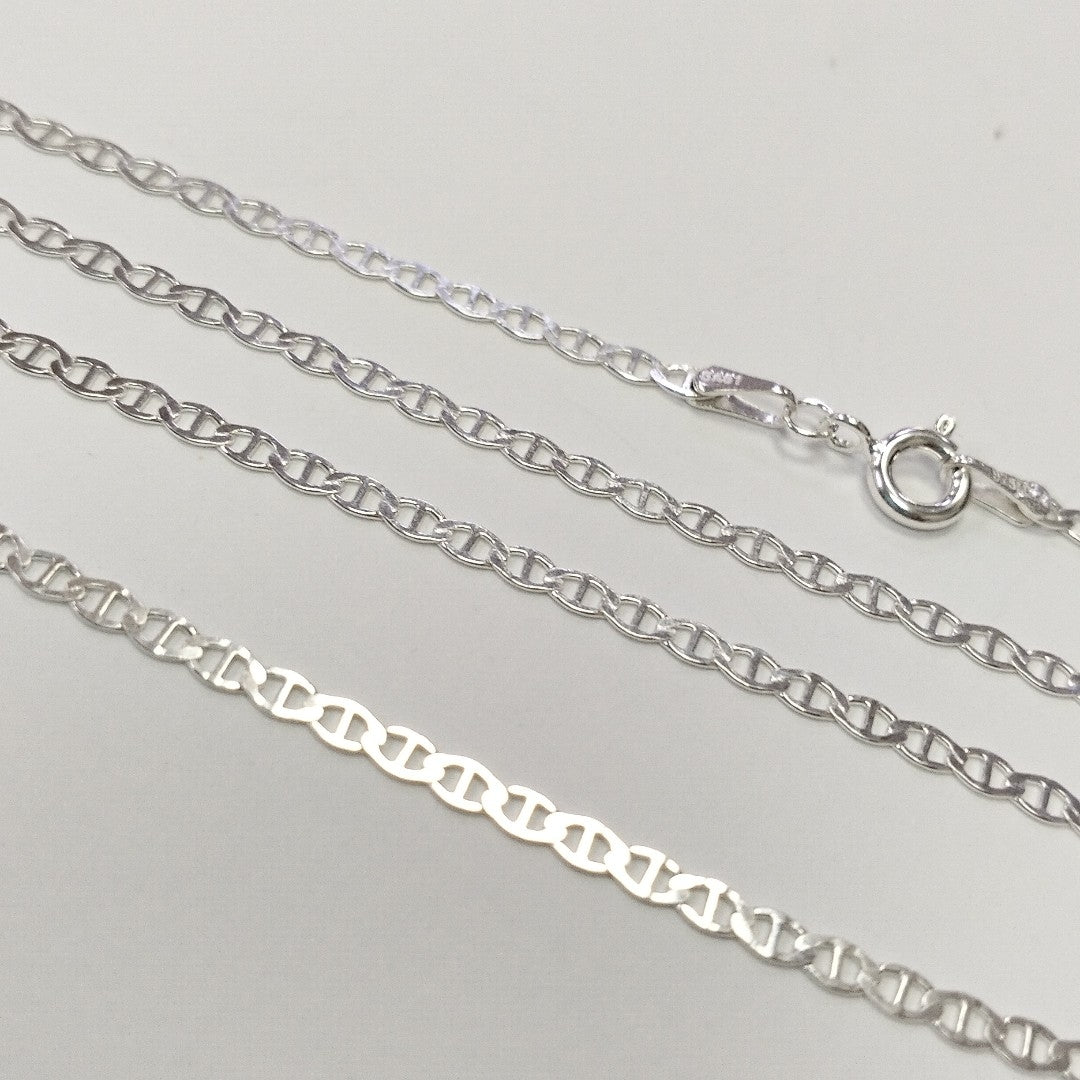 CADENA TEJIDO GUCHI PLATA .925 60 CM 3.7 GR (NUEVO)