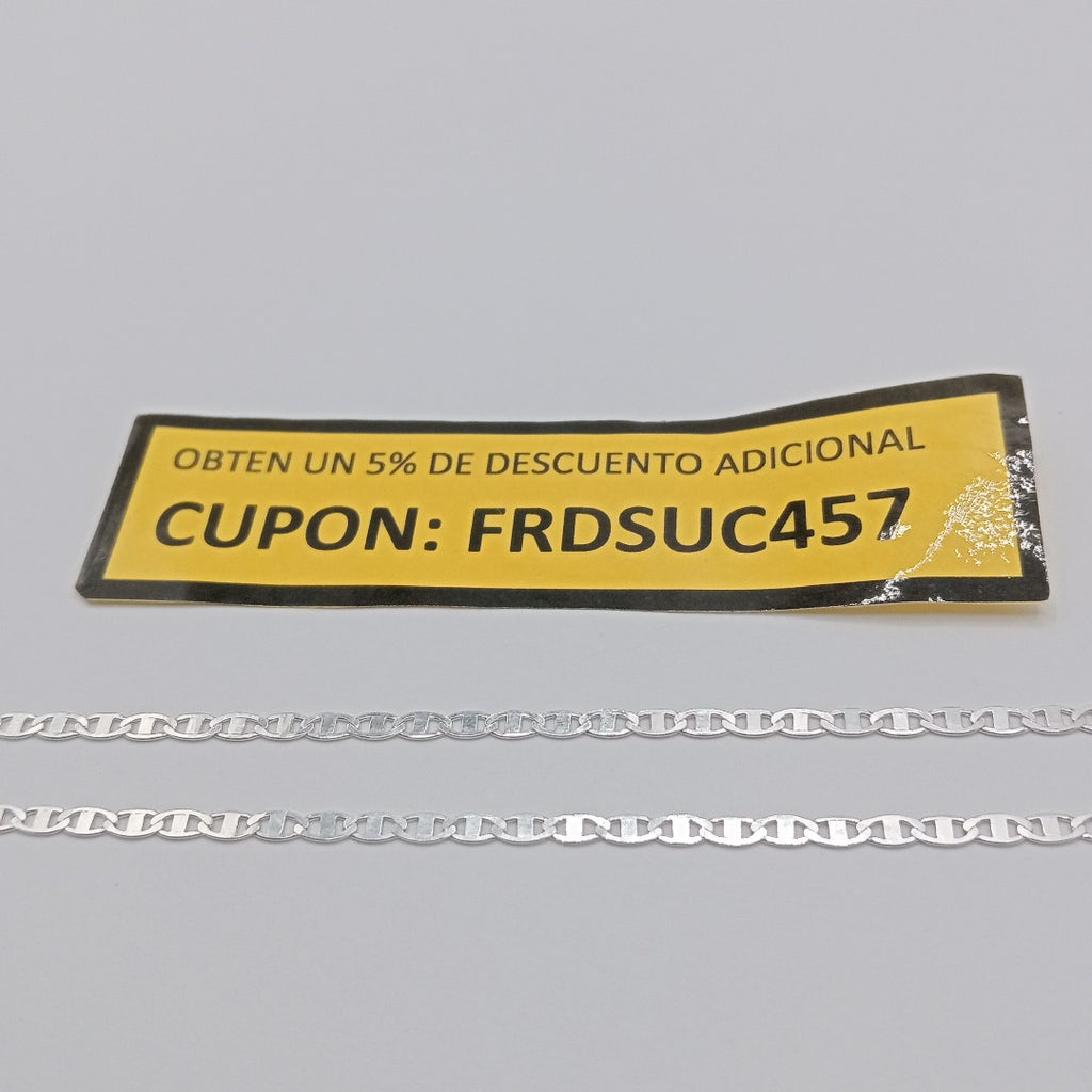 CADENA TEJIDO ESPEJO PLATA .925 55 CM 3.8 GR (NUEVO)