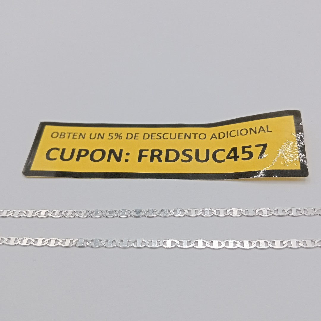 CADENA TEJIDO ESPEJO PLATA .925 55 CM 3.8 GR (NUEVO)