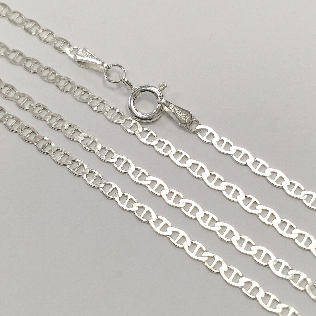 CADENA TEJIDO GUCHI PLATA .925 60 CM 3.8 GR (NUEVO)