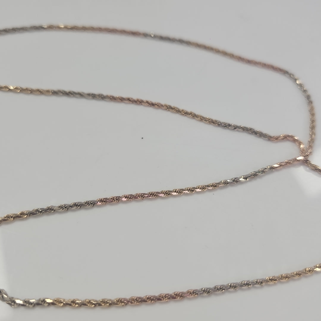 CADENA ORO COMBINADO 14 K 8.4 GRMS (SEMINUEVO)