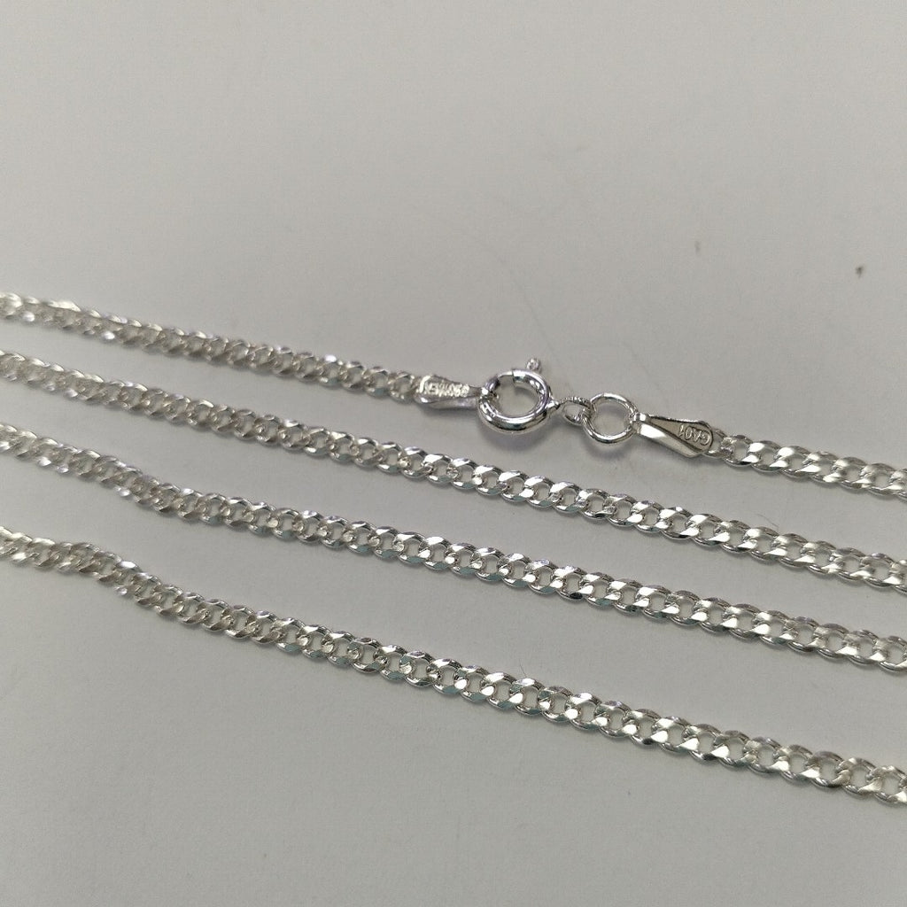 CADENA TEJIDO BARBADO PLATA .925 60 CM 5.7 GR (NUEVO)