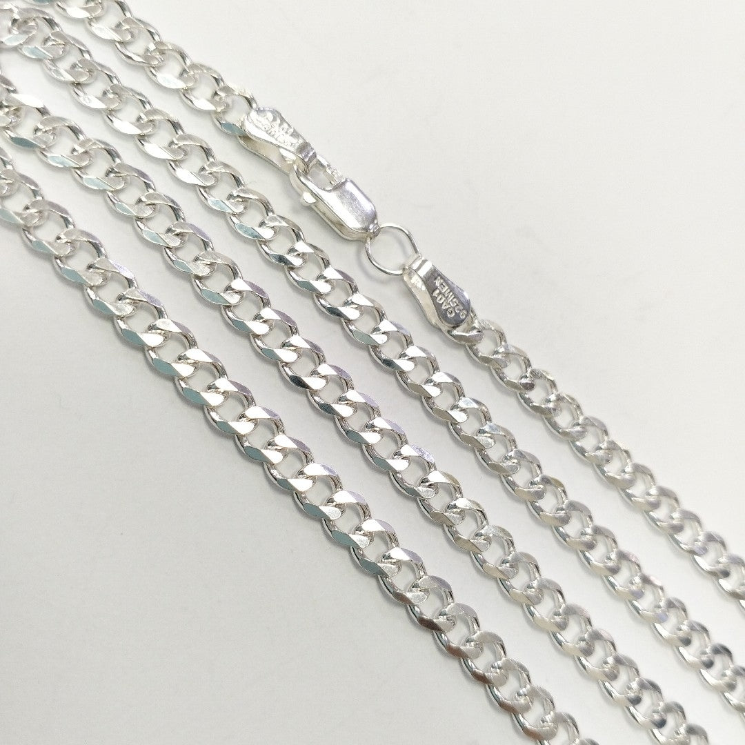 CADENA TEJIDO BARBADO PLATA .925 55 CM 12.6 GR (NUEVO)