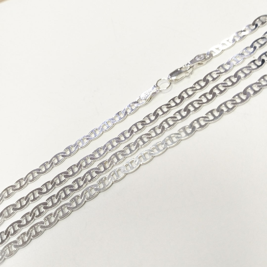 CADENA TEJIDO GUCHI PLATA .925 55 CM 12.5 GR (NUEVO)