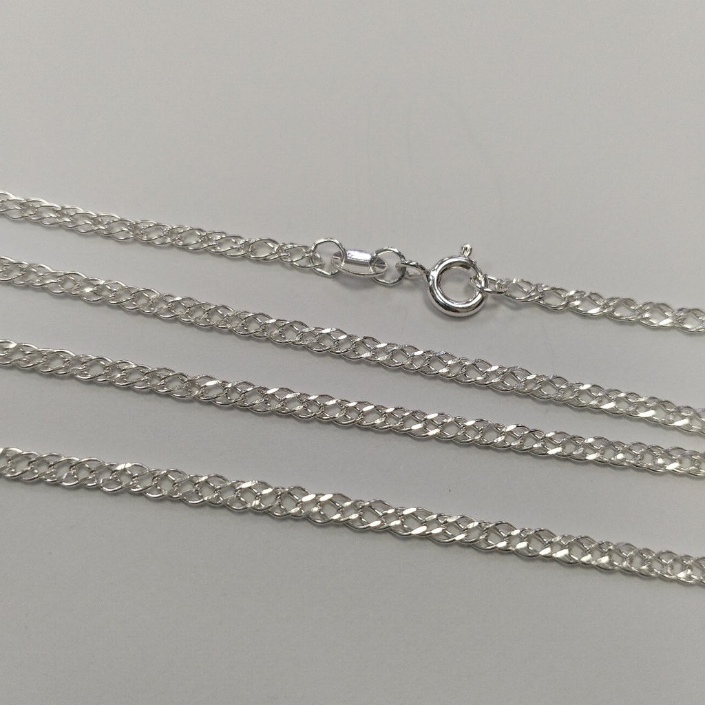 CADENA TEJIDO ESLABONES PLATA .925 50 CM 3.6 GR (NUEVO)