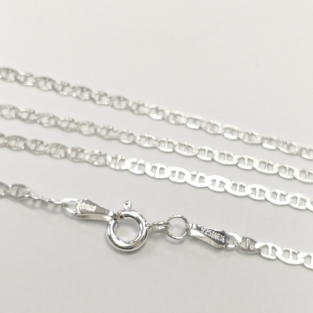 CADENA TEJIDO GUCHI PLATA .925 55 CM 3.6 GR (NUEVO)