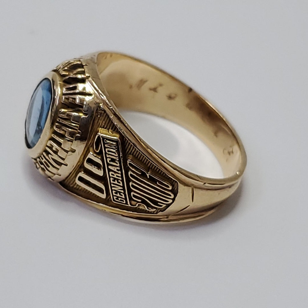 ANILLO DE GRADUACIÓN ORO 14 K 13,00 GRMS (SEMINUEVO)