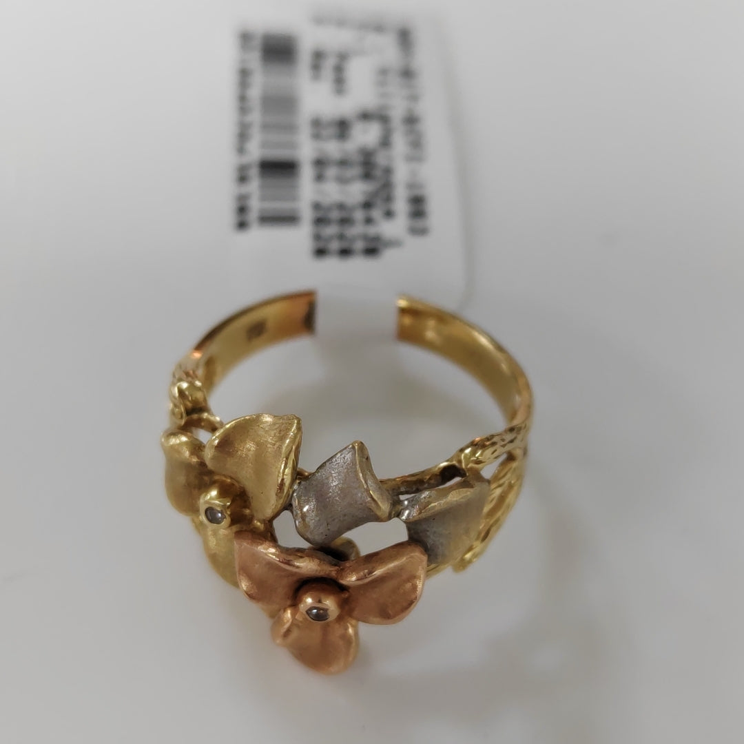 ANILLO ORO COMBINADO 14 K 5 GRMS (SEMINUEVO)