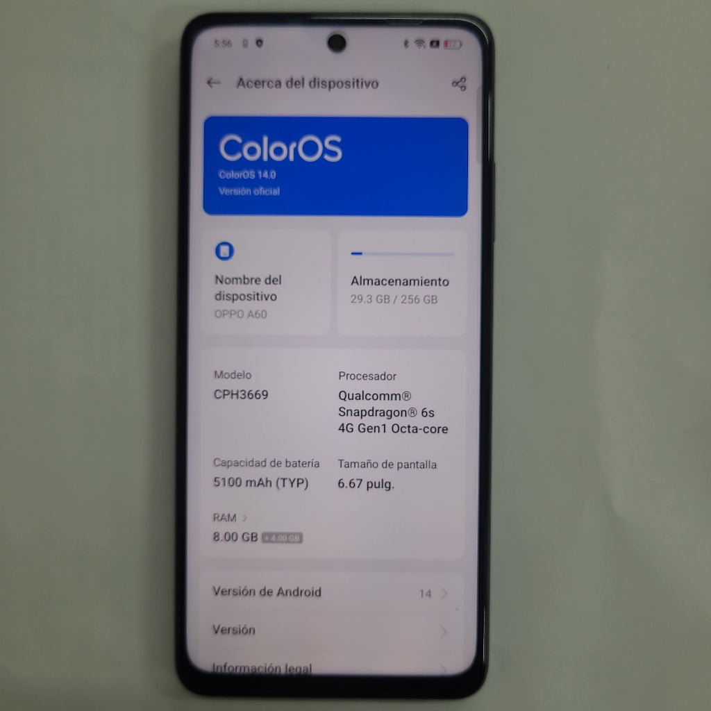 CELULAR OPPO  A60 CPH3669 256 GB 8 GB RAM (SEMINUEVO)