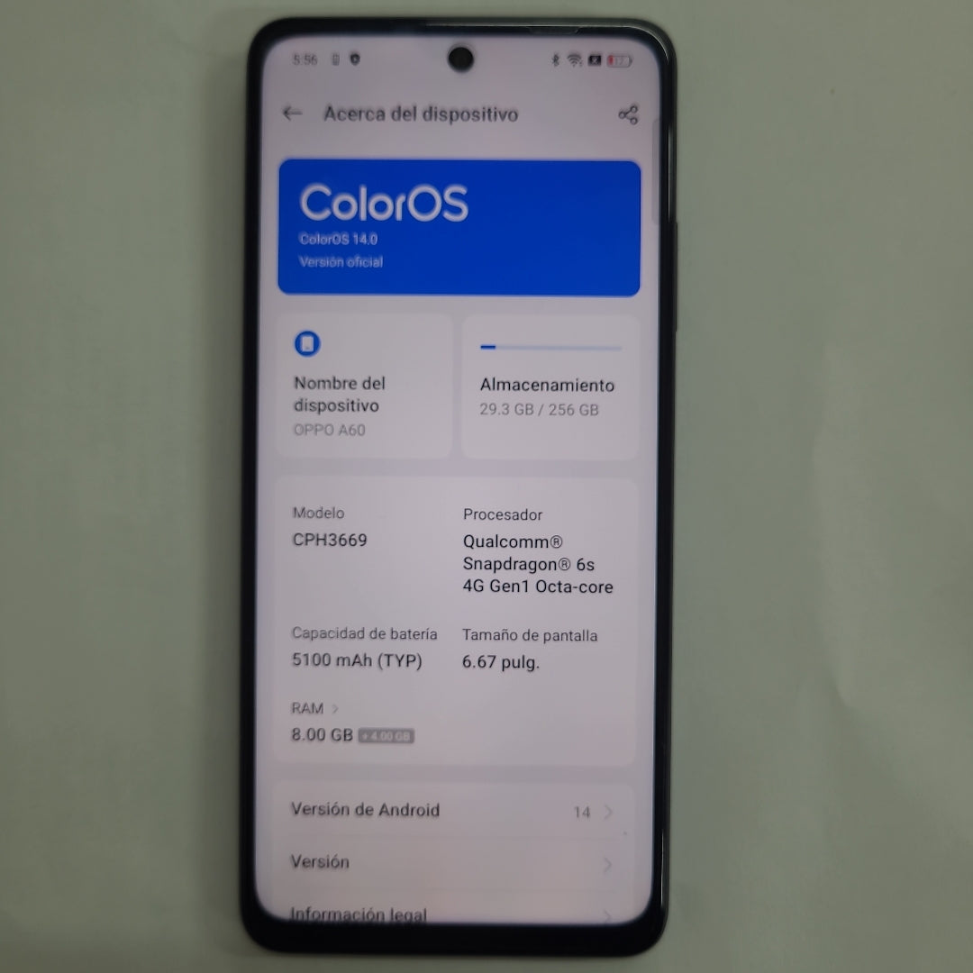 CELULAR OPPO  A60 CPH3669 256 GB 8 GB RAM (SEMINUEVO)