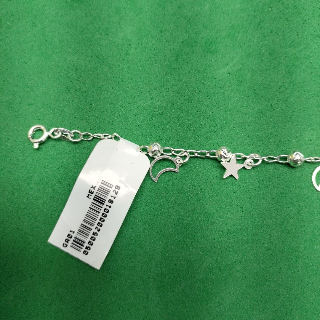 PULSERA TEJIDO TEJIDO ESPECIAL PLATA .925 18 CM 3.1 GR (NUEVO)
