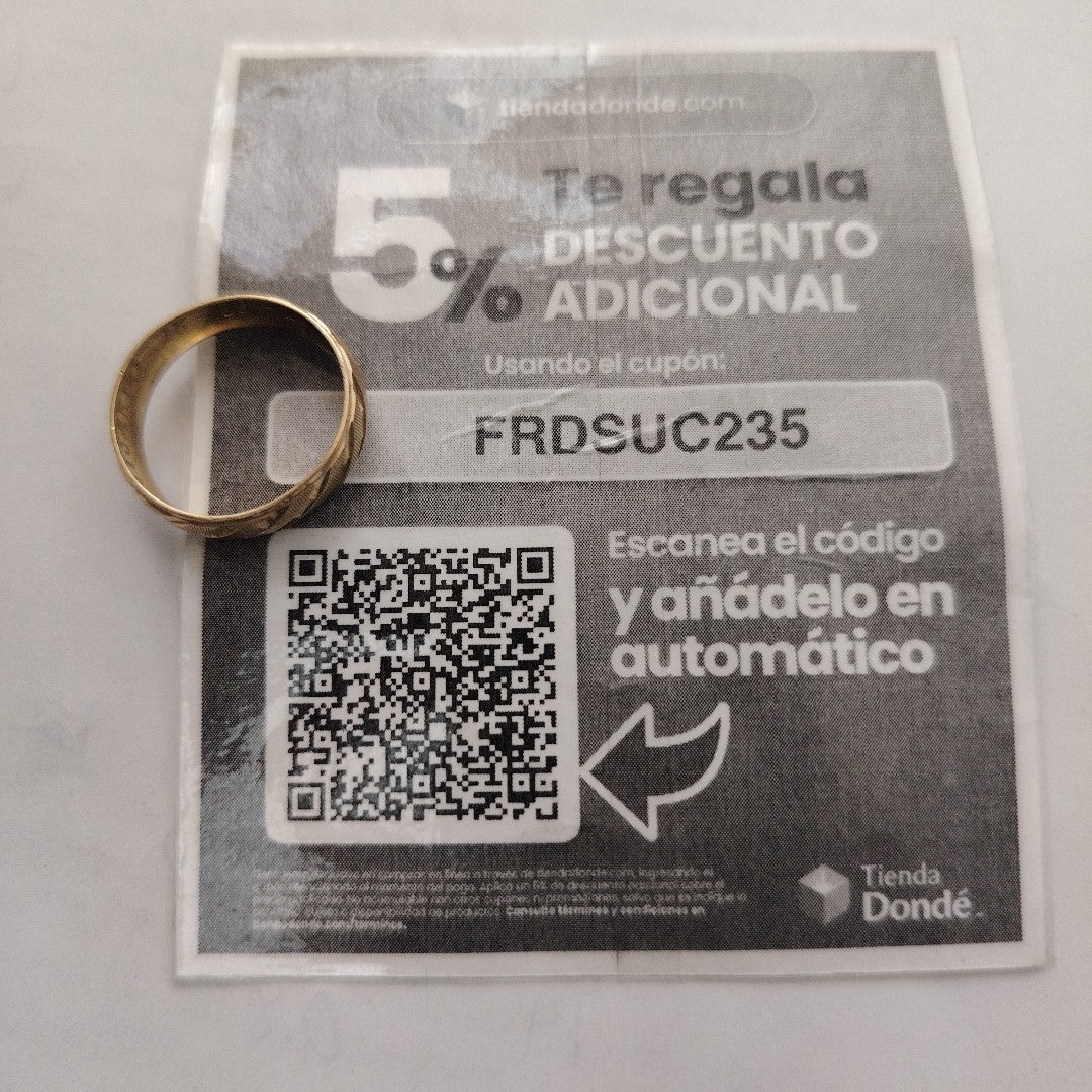 ARGOLLA ORO 10 K 1.8 GRMS (SEMINUEVO)
