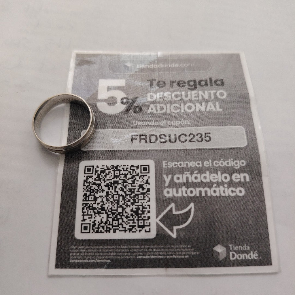 ARGOLLA ORO, ORO BLANCO 10 K 3.6 GRMS (SEMINUEVO)