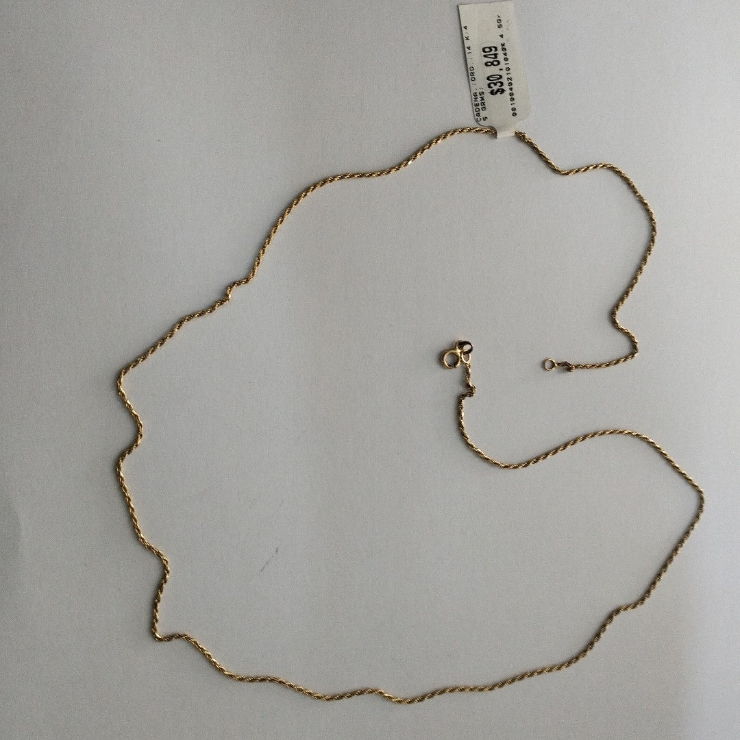 CADENA ORO 14 K 4.5 GRMS (SEMINUEVO)