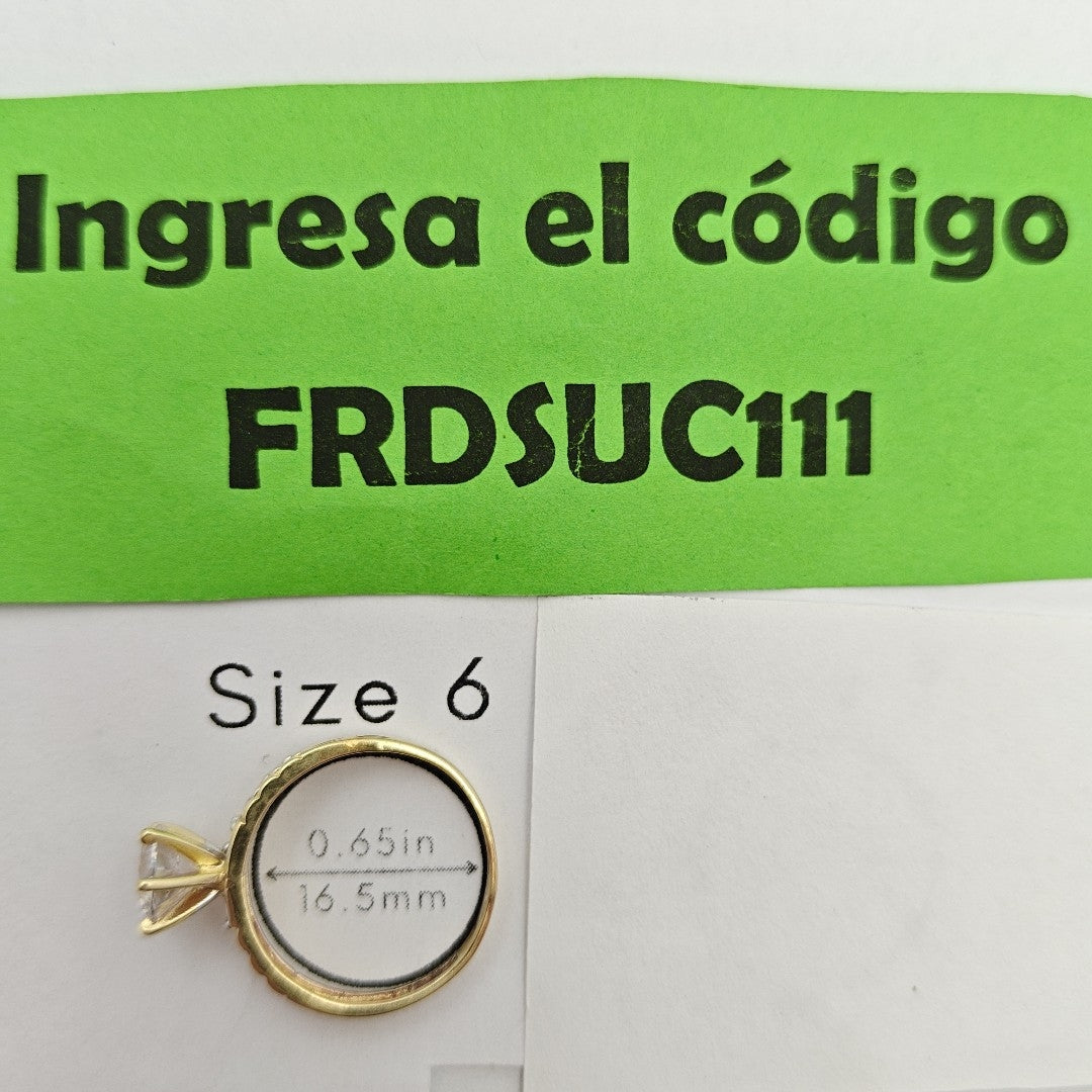 ANILLITO, SOLITARIO ORO 10 K 2.2 GRMS (SEMINUEVO)