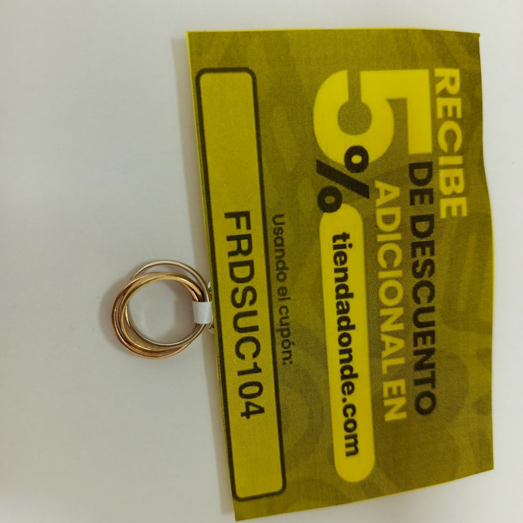 ARGOLLA ORO COMBINADO 14 K 6.4 GRMS (SEMINUEVO)